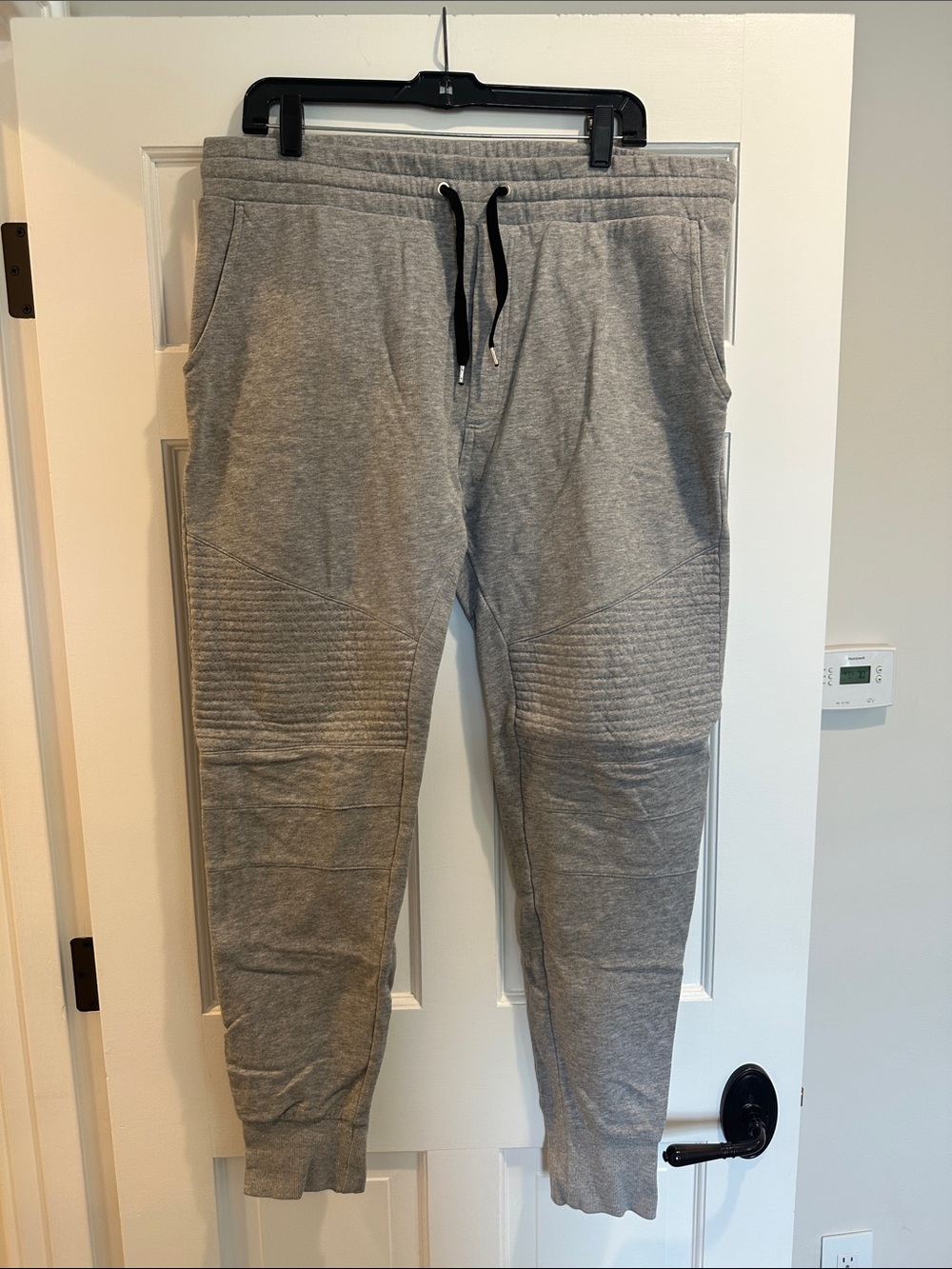 Divided Gray Ribbed-Knee Jogger Sweatpants
